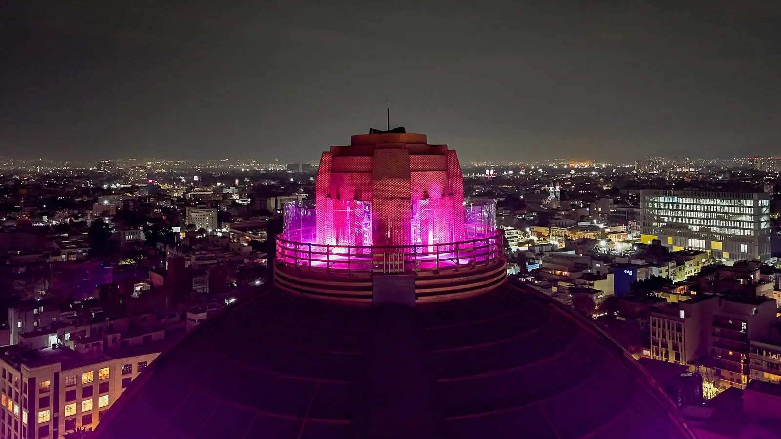 Mexico City illuminated at night